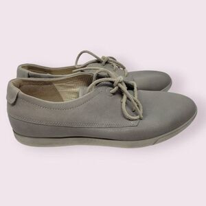 ECCO Women's Size 40 Damara Grey Leather Sneakers Comfort Low